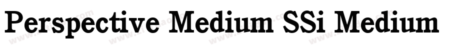 Perspective Medium SSi Medium Italic字体转换